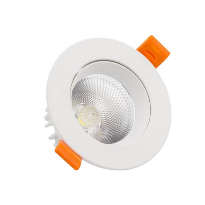 Foco LED circular direccionable &Oslash;8'3x6cm 7W blanco
