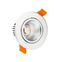 Foco LED circular direccionable Ø8'5x5'5cm 7W plata