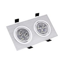 Foco LED direccionable 17'5x9'2x4'2cm 6W plata