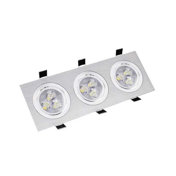 Foco LED direccionable 25x9'2x4'5cm 9W plata