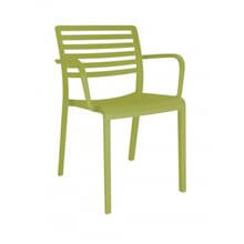 Pack de 2 sillas con brazos verde Lama Resol