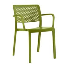 Set de 2 sillas con brazos verdes Trama Resol