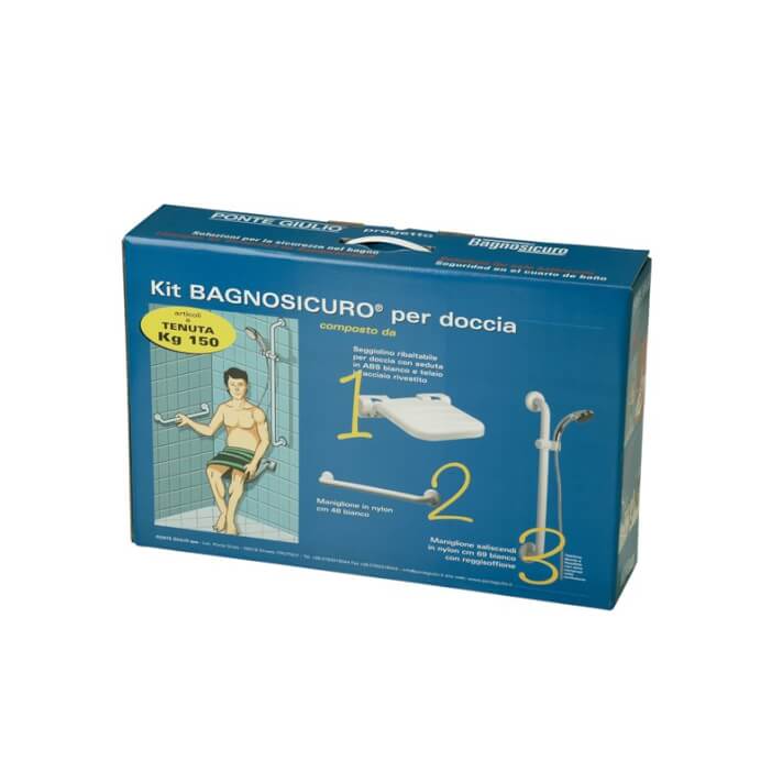 Kit asiento ducha y dos barras Mediclinics