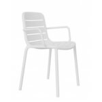 Juego de 2 sillas con brazos en blanco Gina Resol