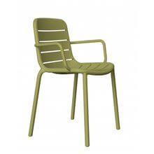 Pack de 2 sillas con brazos verde Gina Resol