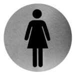 Señal color negro baño para mujeres Mediclinics