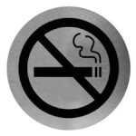 Señal color negro prohibido fumar Mediclinics