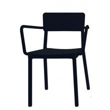 Pack de 2 sillas negras con brazos Lisboa Resol