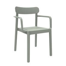 Pack de 4 sillas con brazos gris verdoso Elba Resol