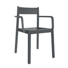 Set de 4 sillas con brazos gris oscuro Danna Resol