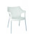 Set de 2 sillas apilables blancas Pole Resol