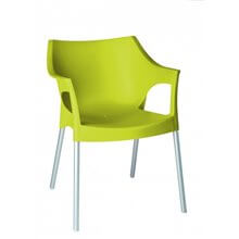 Pack de 2 sillas verde lima Pole Resol