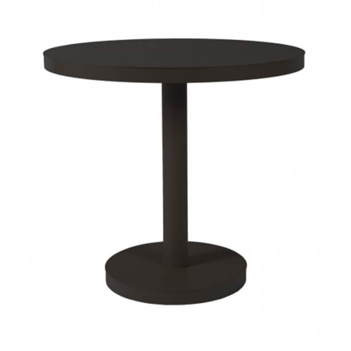 Mesa pie central negra BARCINO Ø 60 Resol