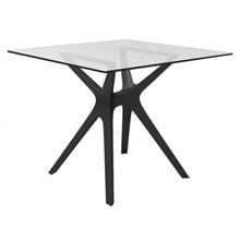 Mesa negra cristal VELA S 70 de Resol