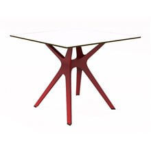 Mesa roja y blanca VELA S 70 de Resol