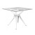 Mesa blanca cristal VELA S 90 de Resol