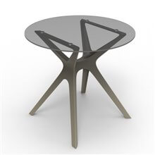 Mesa arena cristal VELA S Ø70 de Resol