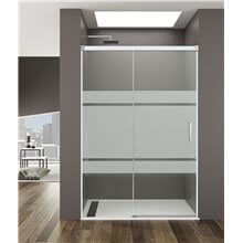 Mampara frontal 1 corredera serigrafia BASIC BLANCO GME