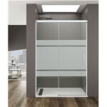 Mampara frontal 1 corredera serigrafia BASIC BLANCO GME