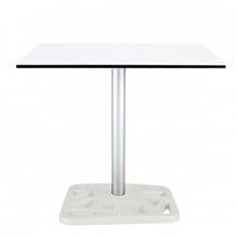Mesa pie central blanco NET de Resol