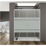 Mampara frontal 2 correderas serigrafia BASIC BLANCO GME