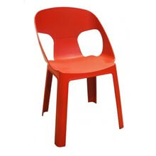Juego de 4 sillas infantiles rojas Rita Resol