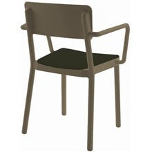 Set de 4 sillas marrón con tapizado negro Lisboa Resol