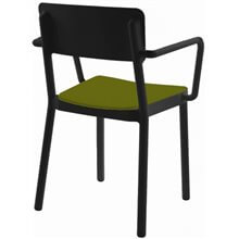 Set de 4 sillas negras con tapizado nilo Lisboa Resol