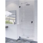 Mampara frontal 1 abatible libre YAKARTA BLACK Doccia