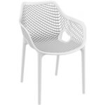 Set de 4 sillas blancas con brazos Air XL Resol
