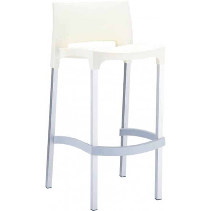 Pack de 4 taburetes beige Rick Resol