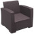 Conjunto de 2 sillones de exterior marrones Monaco Resol