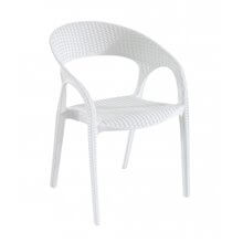 Pack de 5 sillas con brazos blancos Bird Resol