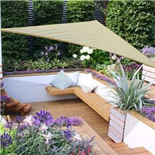 Toldo vela triángulo 3x3x3m crema Outsunny