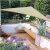 Toldo vela triángulo 3x3x3m crema Outsunny