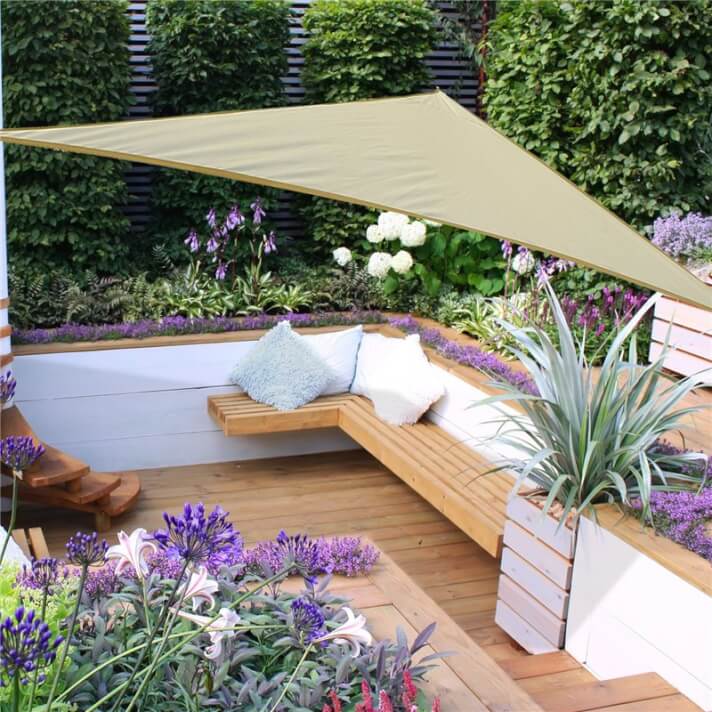 Toldo vela tri&aacute;ngulo 3x3x3m crema Outsunny