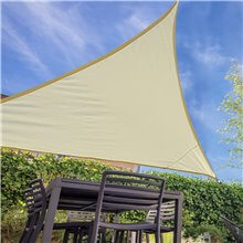 Toldo vela triángulo 6x6x6m crema Outsunny