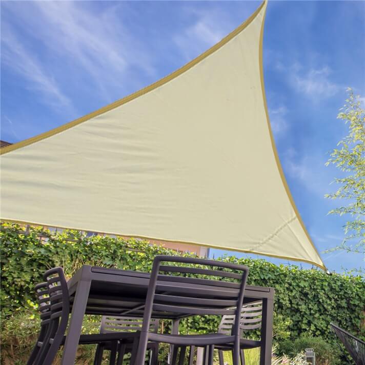 Toldo vela tri&aacute;ngulo 6x6x6m crema Outsunny