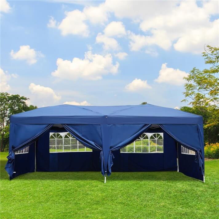 Pabell&oacute;n plegable 6x3x2,55m azul Outsunny 