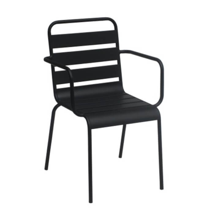 Pack de 4 sillas negras con brazos Alegria Resol