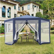 Carpa mosquitera hexagonal azul Outsunny 