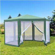 Carpa mosquitera hexagonal verde Outsunny 