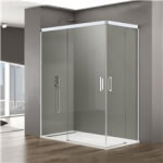 Mampara angular 2 correderas BASIC BLANCO GME