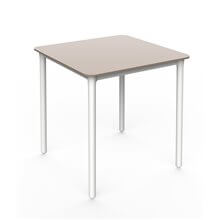 Mesa de color arena con patas blancas MARSELLA de resol