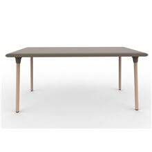 Mesa rectangular color chocolate WOOD NEW FLASH de resol