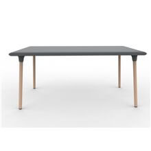 Mesa rectangular color gris oscuro WOOD NEW FLASH de resol