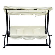 Cama balancín acero de jardín 200x120x164 Outsunny