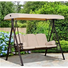 Balancín Beige de jardín 200x120x164 Outsunny