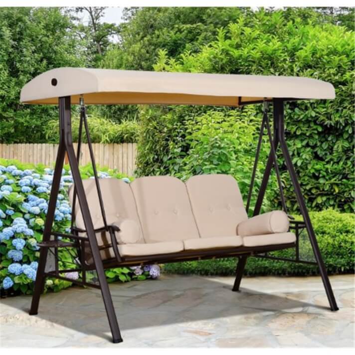Balanc&iacute;n Beige de jard&iacute;n 200x120x164 Outsunny