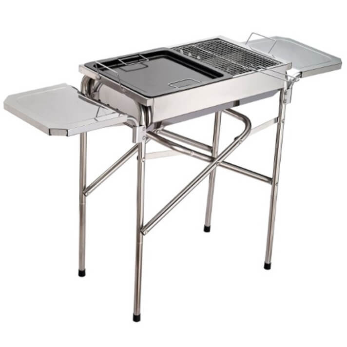 Barbacoa de carb&oacute;n plegable para campings - Outsunny